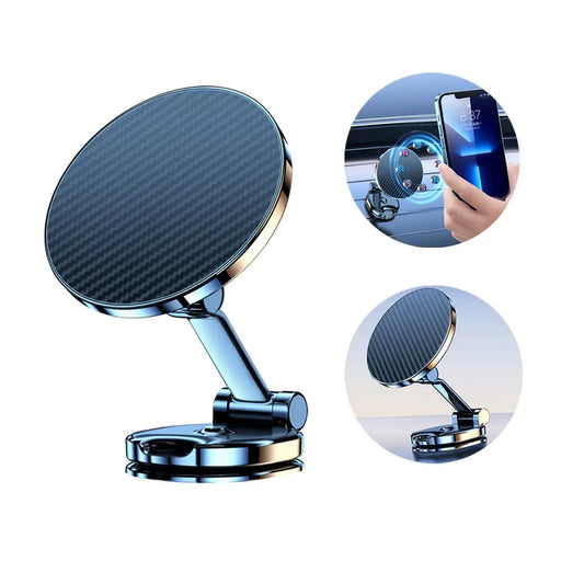 QUEMISS Car Phone Holder Mount for Car Mount Adhesive Rotary Folding Phone Holder for Car Cell Phone Holder Car Magnetic Compatible with All Smartphones of iPhone Huawei Xiaomi Samsung