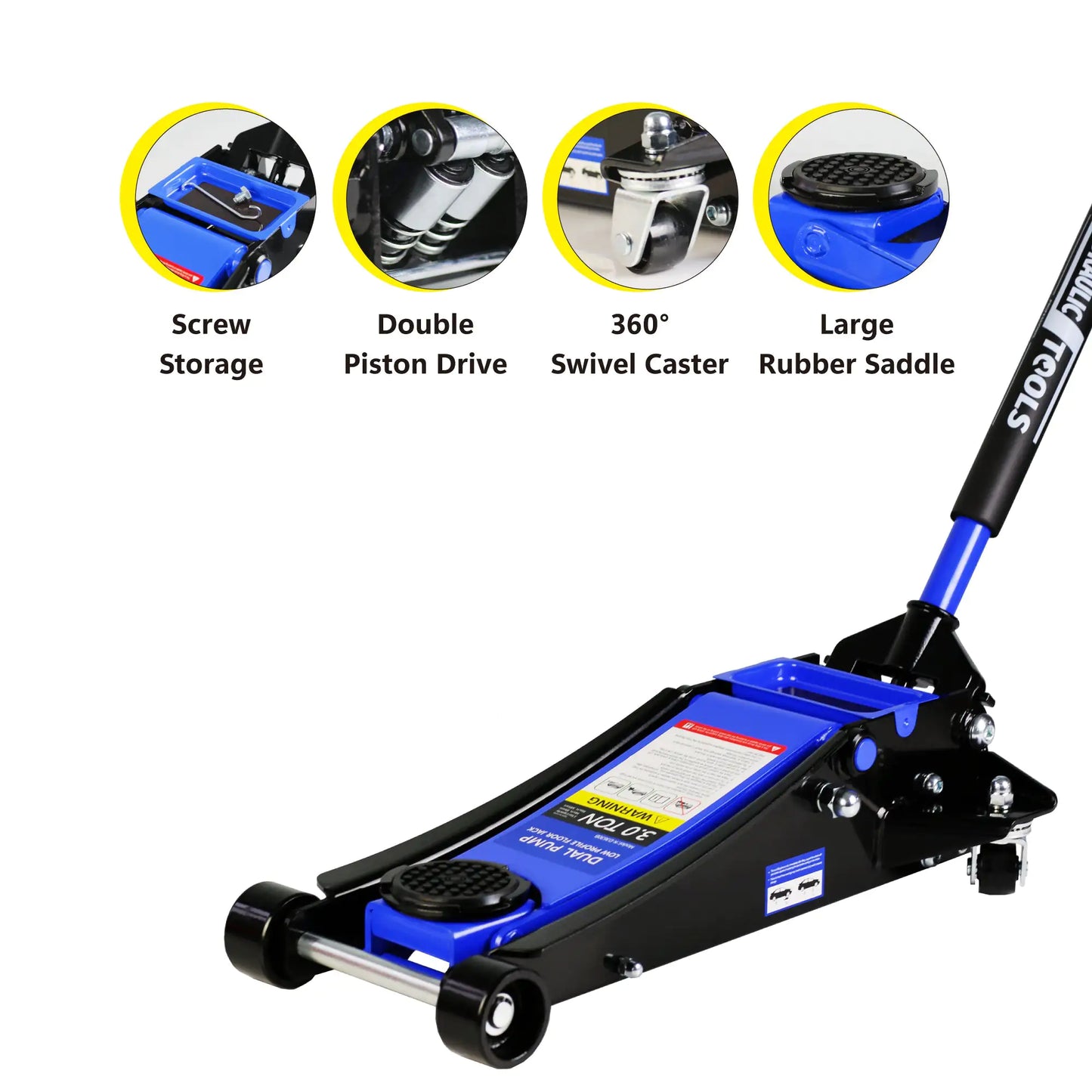 3 Ton Car Jack Hydraulic Lift Range 3.3 Ft - 19.7 Ft